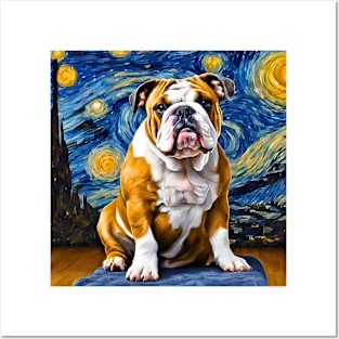 English Bulldoggy Night Posters and Art